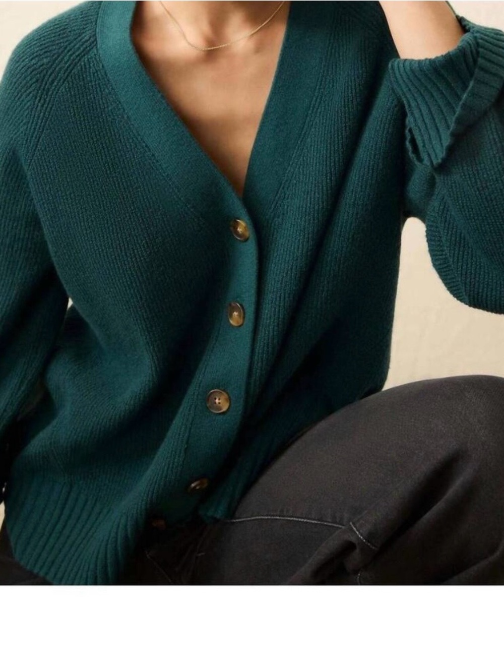 Faherty V-Neck Button Front Women’s Sweater Cardigan - Dark Teal
